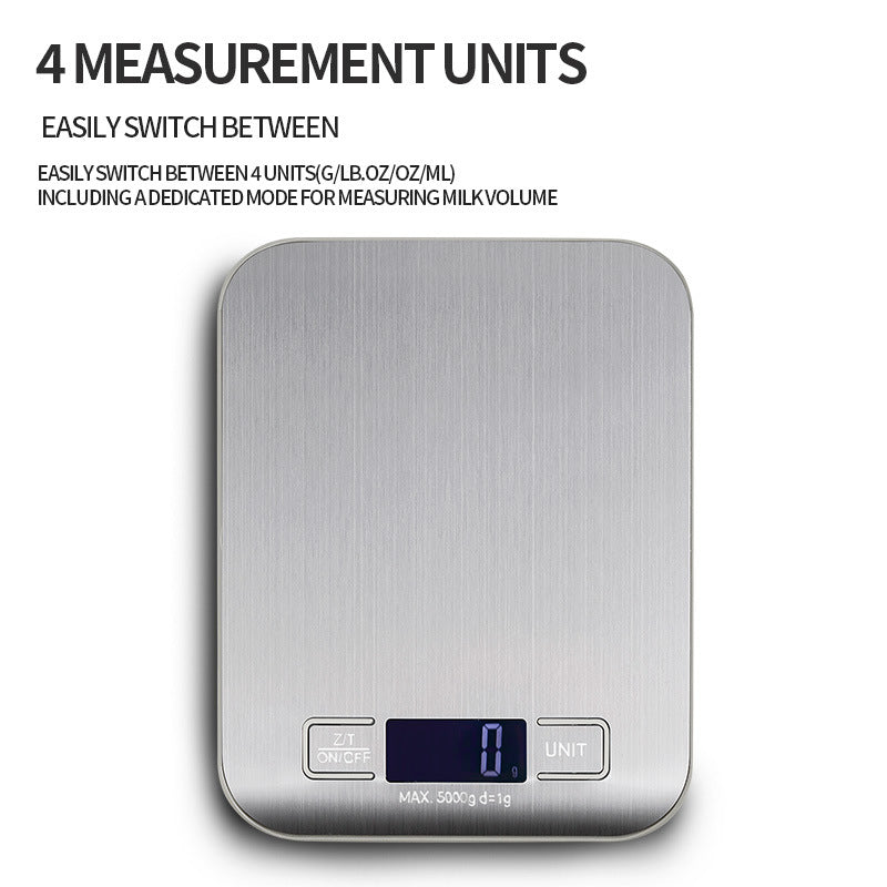 Digital Kitchen Scale 5/10kg – Waterproof With Tare Function